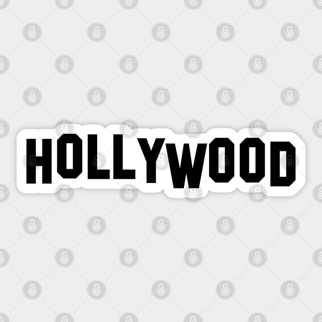 Hollywood Sign Black Sticker by CharlieCreator